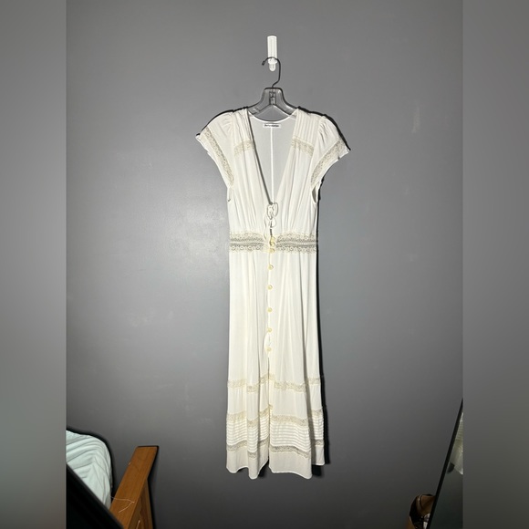 Reformation Garland Lace Trim Dress Womens Size 8 - Picture 2 of 6